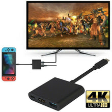 Load image into Gallery viewer, Type C HDTV Multi-Adapter TYPE-C TO HDMI+USB+TYPE-C 3 in 1
