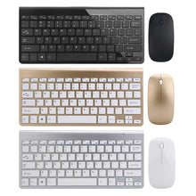 Load image into Gallery viewer, Ultra Thin 2.4GHz Wireless Keyboard and 1200DPI Wireless Ultra Thin Mouse Combo Set with USB Receiver For PC Computer
